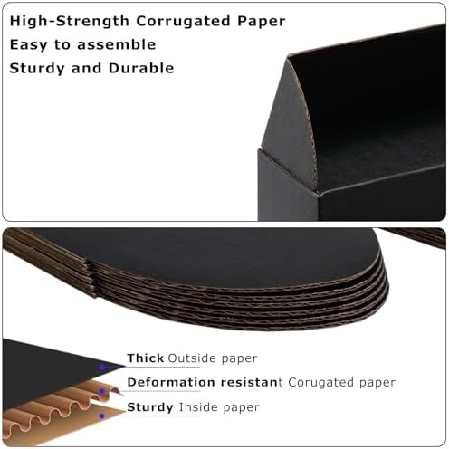 9x3x3 inch Black Shipping Boxes for Small Business- Set of 25 - Image 3