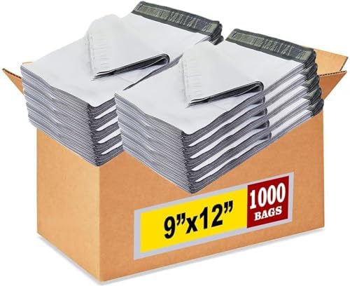 iMBAPrice 1000 - 9x12 Premium Matte Finish White Poly Mailers Envelopes Bags (iMBA-3PM-1000) by iMBAPrice