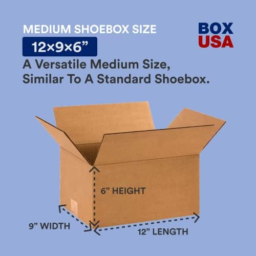 BOX USA Shipping Boxes 12"L x 9"W x 6"H, 25-Pack Small Corrugated Cardboard Boxes for Shipping, Mailing, Packing, Packaging and Storage - Image 2