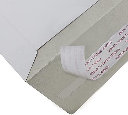 500 EcoSwift 6.5 x 4.5 Rigid Photo Mailers Stay Flats White Cardboard Self Seal Envelopes - Image 3