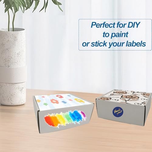 ROTCH 200 Pack 7x6x3'' Small Shipping Boxes, White, Cardboard Corrugated Mailers (M763-200-W) - Image 4