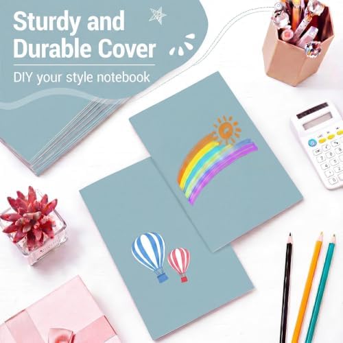 Mimorou 100 Pcs A5 Journals Notebooks Bulk,Lake Blue,Lined - Image 6