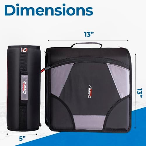 Case-it School Zipper Binder | 4-Inch D-Rings | 800-Sheet | D-186 Jet Black - Image 5