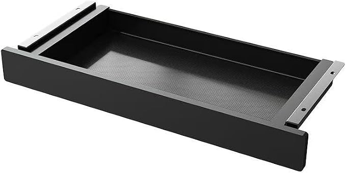 Under Desk Mounted Sliding Drawer to Pull Out, Attachable Desk Pencil Drawer with Ball-Bearing Slides, Metal and Plastic Storage Drawer (Black) - Image 3