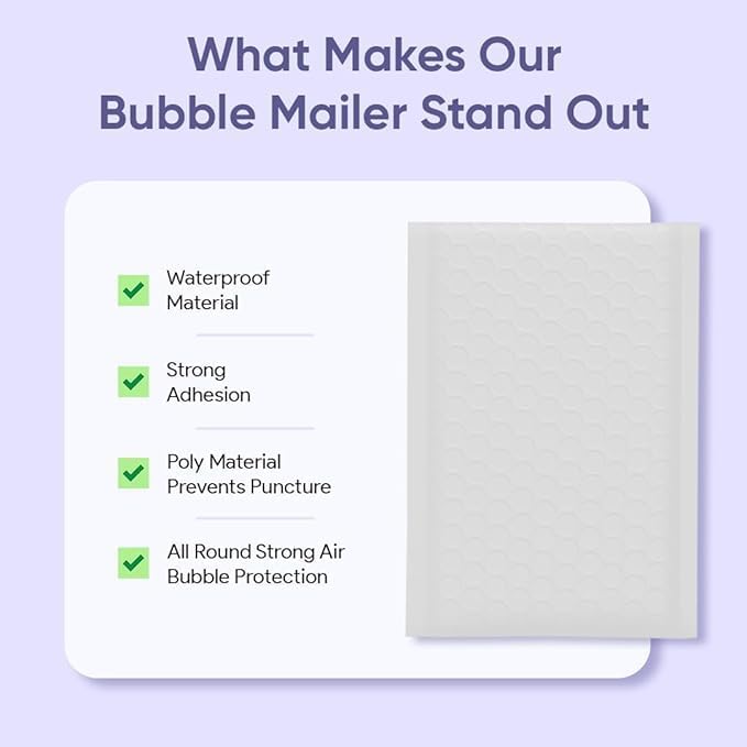 Bubble Mailers 12x15, Self Seal Poly Padded Envelopes, 50 Pack - Image 6