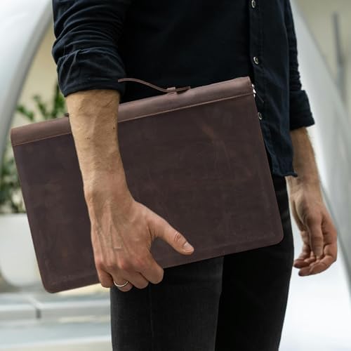 Leather 3 Ring Portfolio for 8.5 x 14" Pad and 15" Laptop - Image 4