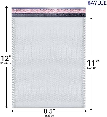 Bubble Mailers 8.5x12, Self Seal Poly Padded Envelopes #2, 100 Pack Bulk - Image 2