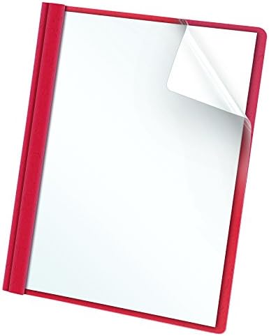 Oxford Clear Front Report Covers for Letter Size Sheets, Dark Blue and Red, 25 per Box - Image 5