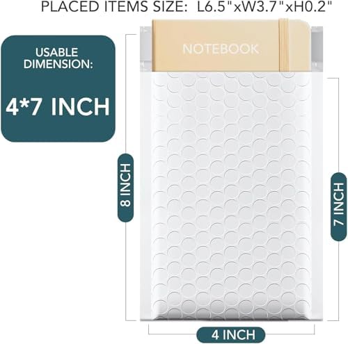 Metronic White Bubble Mailers 4x8 Inch 4000 Pack Padded Envelopes Self Seal - Image 2
