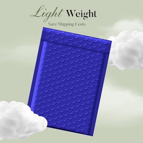 METRONIC Small Bubble Mailers 4x8 200 Pack Waterproof Blue Padded Envelopes - Image 4