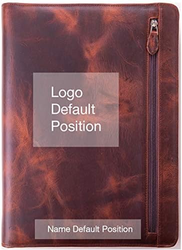 Personalized Leather Portfolio Padfolio for Men, Engraved Gifts for Father's Day for Husband from Wife, Customized Leather Gifts Present for Son/Dad, for Birthday, Oil Wax by Gavarnie