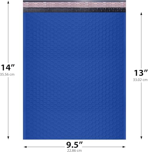 Royal Blue Bubble Mailers 10x13, Self Seal Poly Padded Envelopes, 100 Pack - Image 2