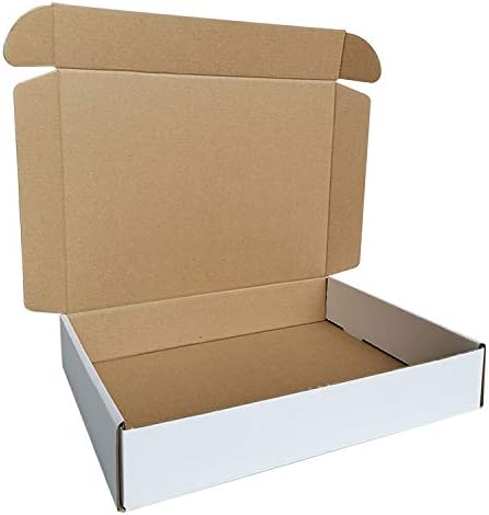 Corrugated Mailers, 11 1/8" x 8 5/8" x 2"(Inner Size), 25 Pack, Cardboard Shipping Boxes, Oyster White (CM1182-25) by CH-BOX