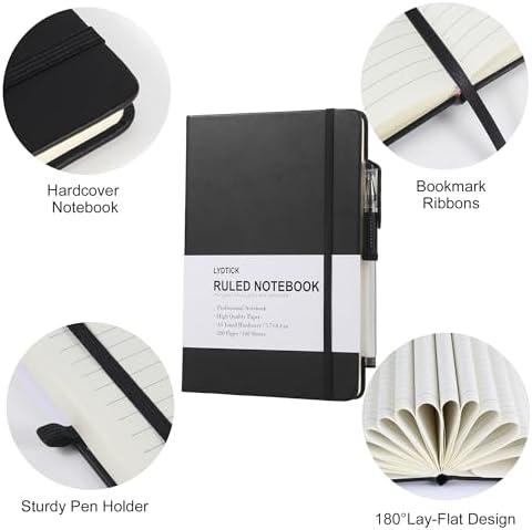 20 Pack Journals for Writing College Ruled Notebooks Journal in Bulk, Hardcover Notebooks (200Pages) for Note Talking, Lined Bullet Journals for Home School Office, 5.7"x8.4", 5 Colors - Image 3
