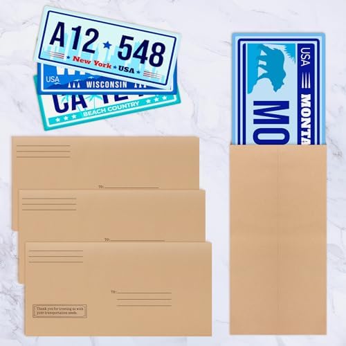 Feifeiya 200 Pcs License Plate Envelopes Peel and Stick for Mail, Fresh - Image 5