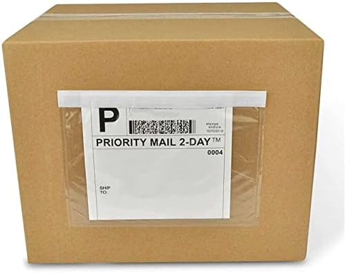 7.5'' x 5.5'' Packing List Pouches, Shipping Label Envelopes Clear Adhesive Top Loading Packing List - 1000 Packs - Image 5