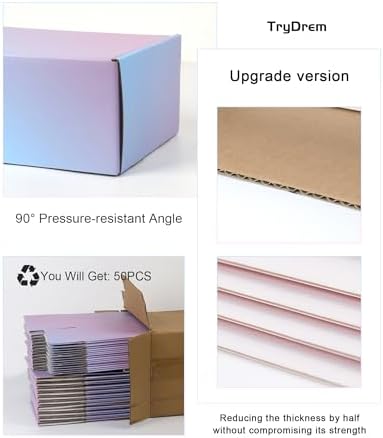 Shipping Boxes 9x6x4 Inch - 30 Pack: Medium Corrugated Cardboard Boxes - Purple Shipping Boxes for Small Business - Image 3