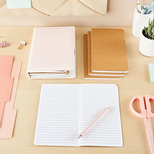 Paper Junkie Bulk Kraft Paper Notebooks - H5 (4.4 x 8.26 In), 12-Pack Soft Cover Kraft Brown - Lined Travel Journal & Creative Writing Notebook - Image 2
