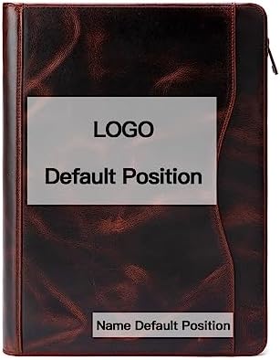 YIWEN Personalized Leather 3 Ring Binder Portfolio for 8.5 x 11” Notepad by YIWEN