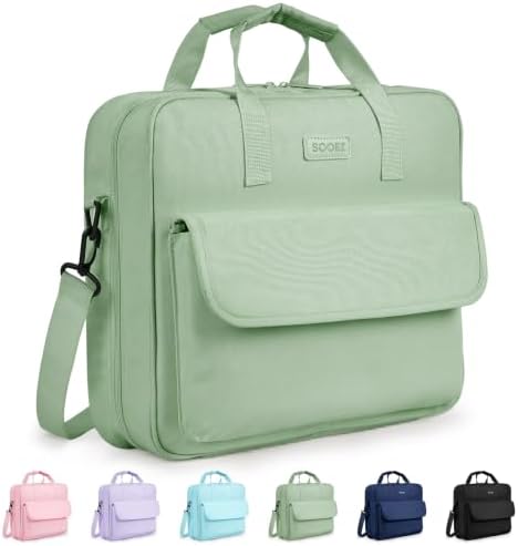 Sooez Zipper Binder Bag, 3 Inch 3 Ring Binder with D-Ring, Holds 900 Sheets by Sooez