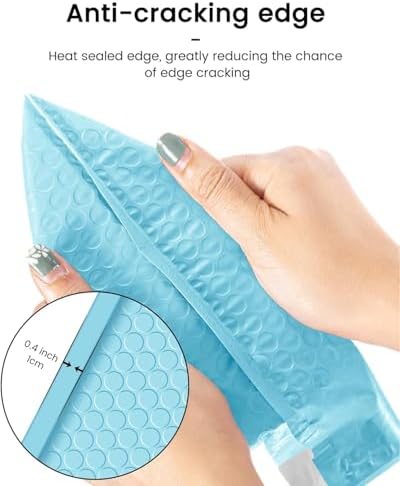 GSSUSA Light Blue Bubble Mailers 6x10" 600 Pack Padded Envelopes Self Seal - Image 4