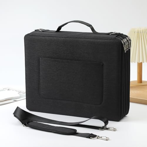 600-Slot Colored Pencil Case, 5-Layer Zipper with Shoulder strap and Handle - Image 5