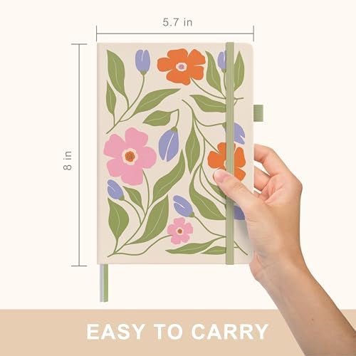 &And Per Se Lined Hardcover Notebook – A5 5.7"x8" College Ruled, 160 Pages, 100gsm Thick Paper – Aesthetic Journal for Women, Gift-Ready Planner, Everyday Writing Notebook (Botanical Floral) - Image 2