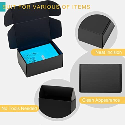 Mcfleet 9x6x4 Black Shipping Boxes 24 Pack Corrugated Cardboard Box Mailer - Image 4