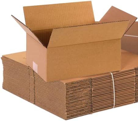 BOX USA Shipping Boxes 12"L x 8"W x 5"H, 25-Pack Small Corrugated Cardboard Box for Shipping, Packaging, Moving, Storage Box for Home or Business, Strong Wholesale Bulk Boxes by BOXUSA