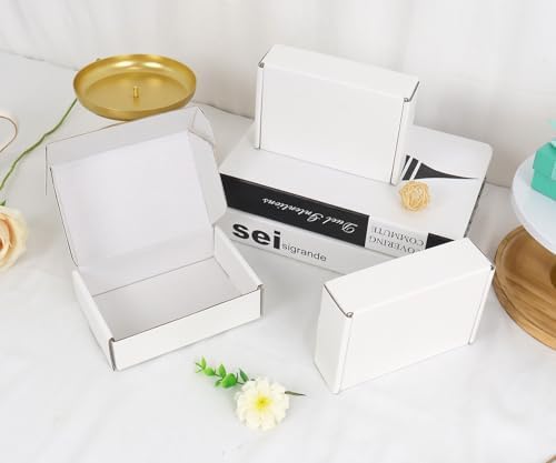 6"x4"x1.6" Shipping Boxes, 50 Pack White Cardboard Mailer Box, Small Gift Boxes for Packaging Small Business - Image 6