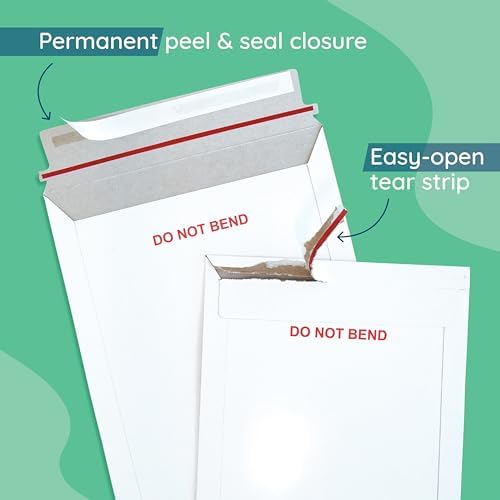 Blue Summit Supplies 50 6.25" x 8.25" Rigid Mailers, Self Seal, Do Not Bend - Image 4