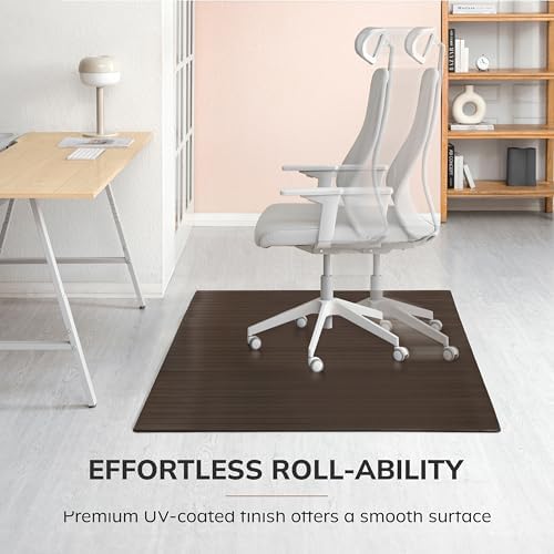 Anji Mountain 72" x 48" Bamboo Office Chair Mat for Carpet & Hardwood Floor - Image 5