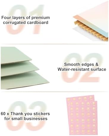 7x5x2 Inch Small Shipping Boxes, Pack of 50 Colored Cardboard Boxes, Cute Mailing Packaging Box for Gift - Image 4