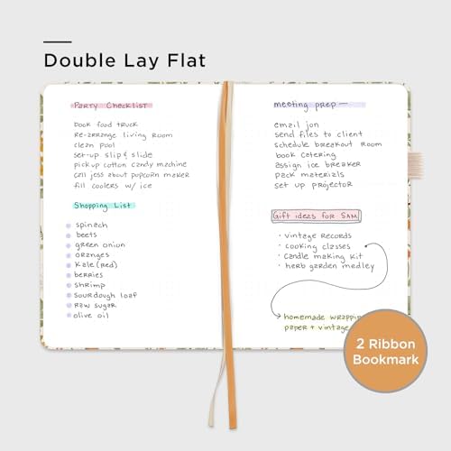 &And Per Se Dotted Journal Notebook, A5 Hardcover Aesthetic Dotted Notebook – 160 Pages 100gsm Thick Dot Grid Paper, 3 Sticker Sheets – Gift-Ready Journaling Kit for Women (Wild Flowers) - Image 4