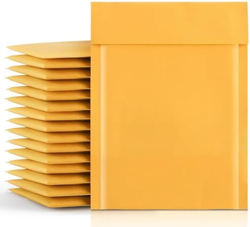 PSBM #6 50 PCS 12.5 x 19 Inch Kraft Bubble Mailers, Yellow Padded Envelopes, Self-Sealing Peel-Off Strip, Ideal for Shipping CD, DVD, Jewelry, Photos, Magazine, Books, Clothes and More - Image 2