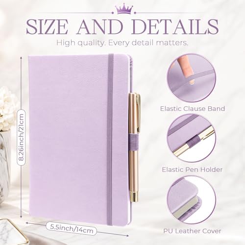 Laumoi 28 Pack A5 PU Leather Lined Notebook Journal, Morandi Color,Simple - Image 2