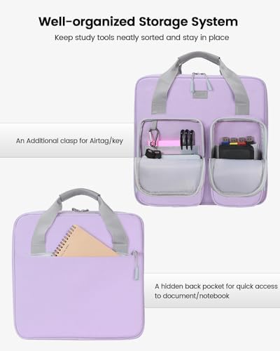 Zipper Binder 3 Inch 3 Ring with Shoulder Strap Multi-Pocket,Tough - Image 3