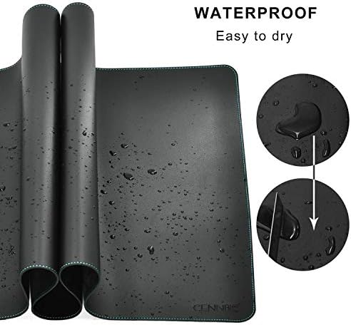 CENNBIE Leather Desk mat Protecter 47.2X19.6in Super Large(Black) - Image 4