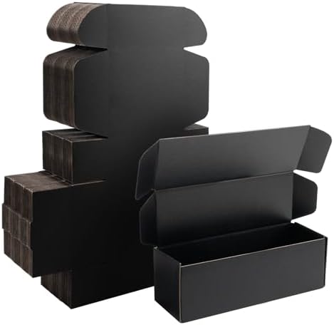9x3x3 inch Black Shipping Boxes for Small Business- Set of 25 by Yidomto