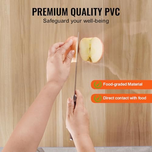 VEVOR Plastic Table Cover, 24 x 48 Inch 2.0 mm Thick Clear PVC Desk Mat Protector, Waterproof & Easy Cleaning Desk Pad Tablecloth, for Office, Dresser, Dining Room, Night Stand - Image 3