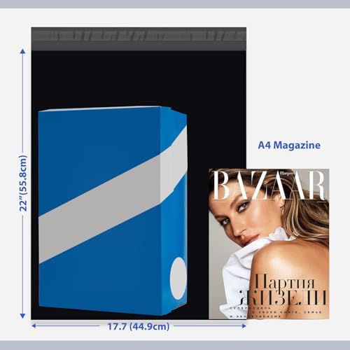 Fuxury Poly Mailers 17.7x22" 25 Pcs,XL Shipping Bags for Clothing,Black #10 - Image 2