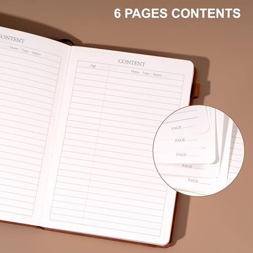 CAGIE 2 Pack Journals for Men Women- Journaling Notebooks Journals Leather for Writing Work Diary A5 Hardcover Thick - Image 5