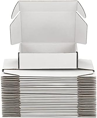 6x6x3 inch White Shipping Boxes for Small Business- Set of 25 by Yidomto