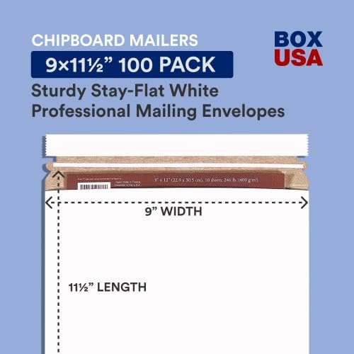 BOX USA StayFlat Mailers, 9"L x 11.5"W Pack of 100 and 11"L x 13.5"W Pack of 100 | Photo Document Shipping Storage Mailers - Image 3