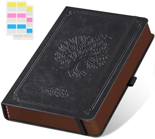 FOCUS DAY Lined Journal Notebook, A5 size (5.7'' X 8.4''), 320 Pages 100GSM Thick Paper, Leather Hardcover, for Women Men, Writing, Note Taking, Personal Diary, Travel Journal by FOCUSDAY