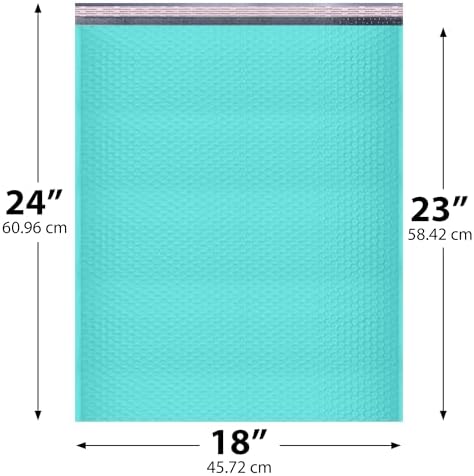 Teal Bubble Mailers 18x23, Self Seal Poly Padded Envelopes #9, 50 Pack Bulk - Image 2