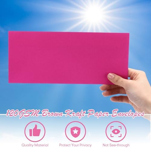 Jutom #10 Letter Size Kraft Envelopes, 5 Colors, 500 Pcs - Image 5