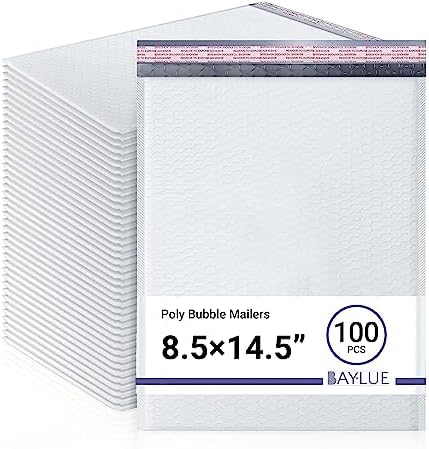 Bubble Mailers 8.5x14.5, Self Seal Poly Padded Envelopes #3, 100 Pack Bulk by BAYLUE