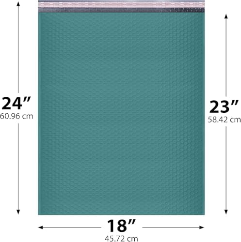 Green Bubble Mailers 18x23, Self Seal Poly Padded Envelopes #9, 20 Pack - Image 2