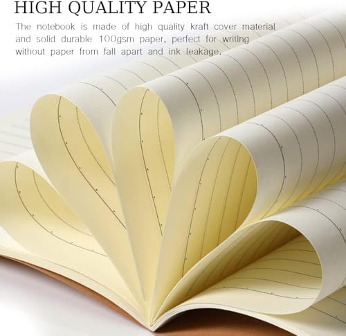 LIONSOUL 30 Pack Kraft Notebooks Bulk A5 Lined Journals 60 Pages Brown Journal Notebooks Sewn Binding Small Notebooks for Writing Notes - Image 3